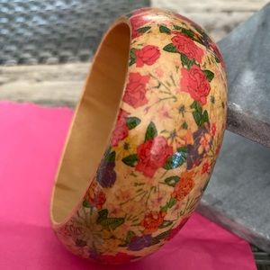Vintage Rose Bangle Bracelet